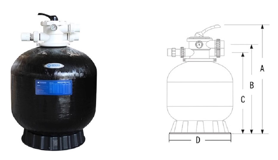 泳池沙缸过滤器游泳池循环系统砂缸净水机大型户外温泉水处理专用