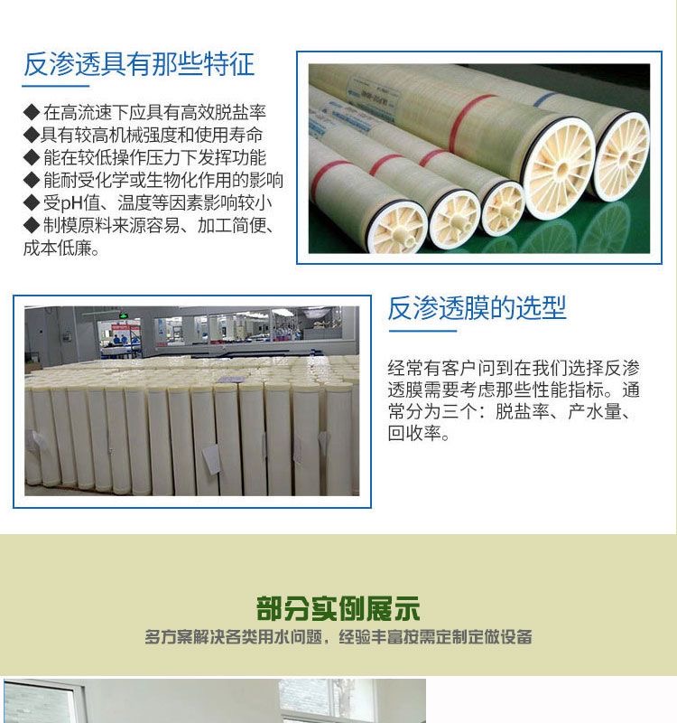 华膜RO反渗透膜工业膜净水器脱盐高压纯水机通用滤芯