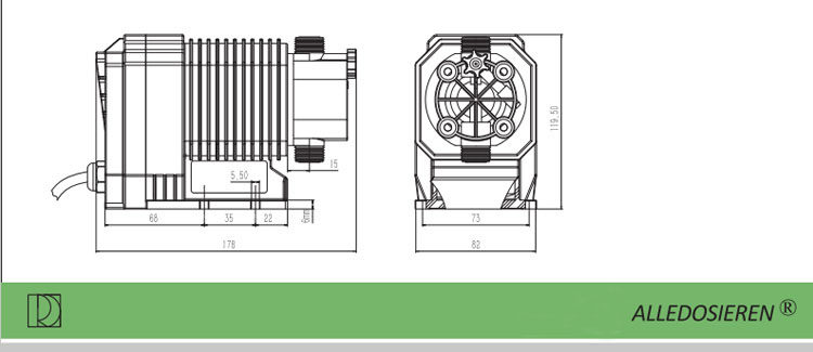 ALLEDOSIEREN 水处理耐酸碱腐蚀电磁隔膜加药泵计量泵